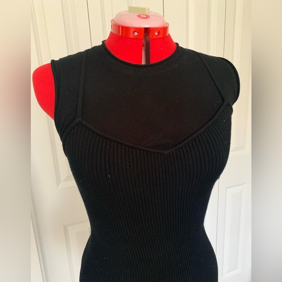 ALC black knitted mini dress size XS - Picture 4 of 7